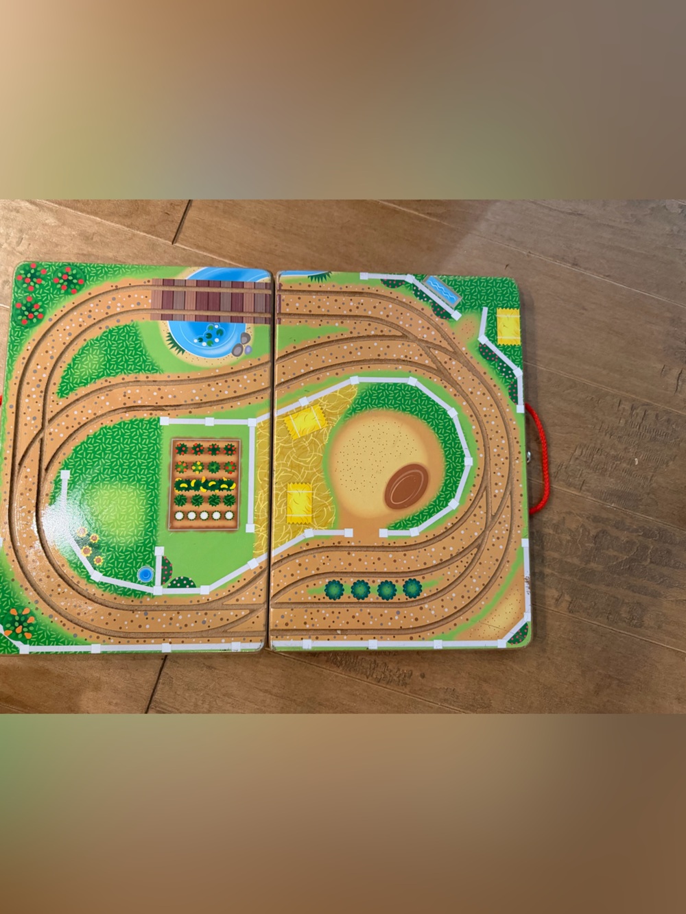 Melissa & Doug Take-Along Railroad Portable Play Box Only